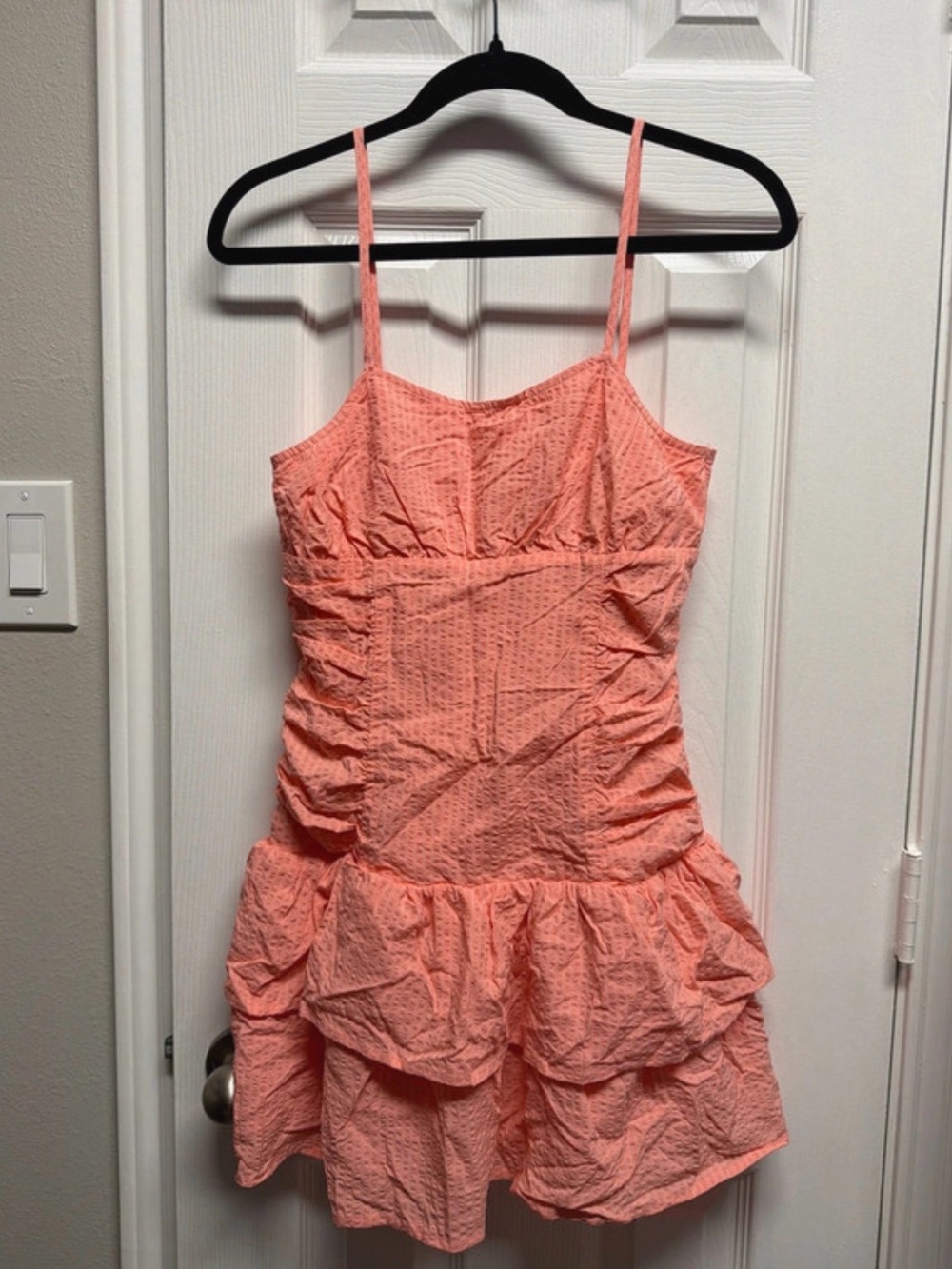 art class Coral Peach Smocked Sundress